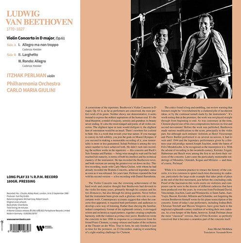 Itzhak Perlman- Beethoven: Violin Concerto