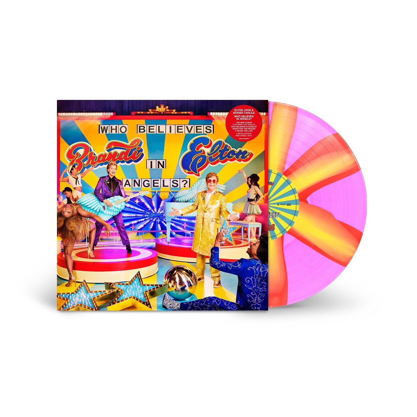 Elton John & Brandi Carlile- Who Believes in Angels? [Pink Spiral LP] (Indie Exclusive)